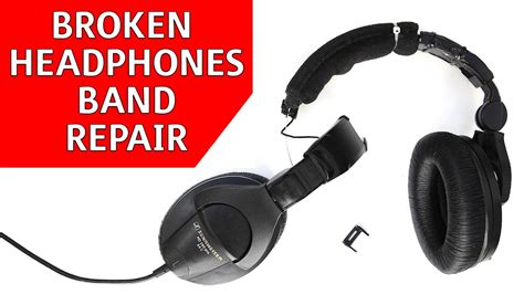 metal and a fabric band on a headset|broken headset band repair.